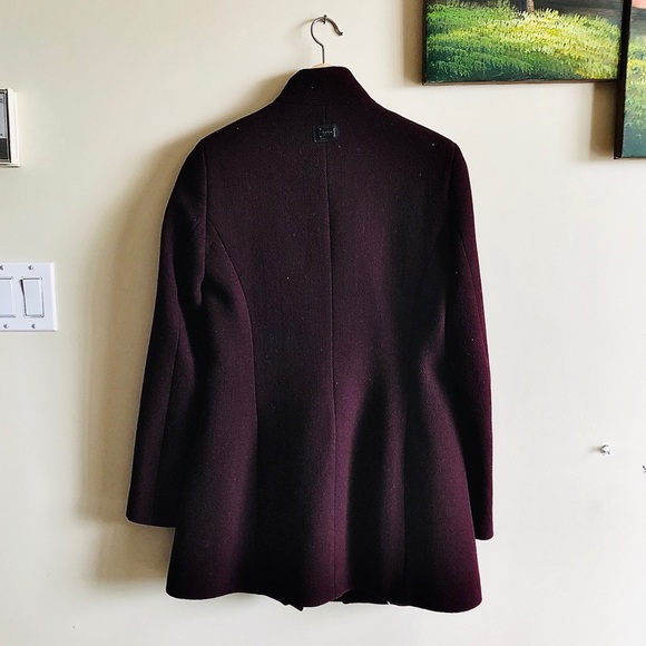 CALVIN KLEIN | Gorgeous Wool Coat | Burgundy | 2 - Picture 5 of 5
